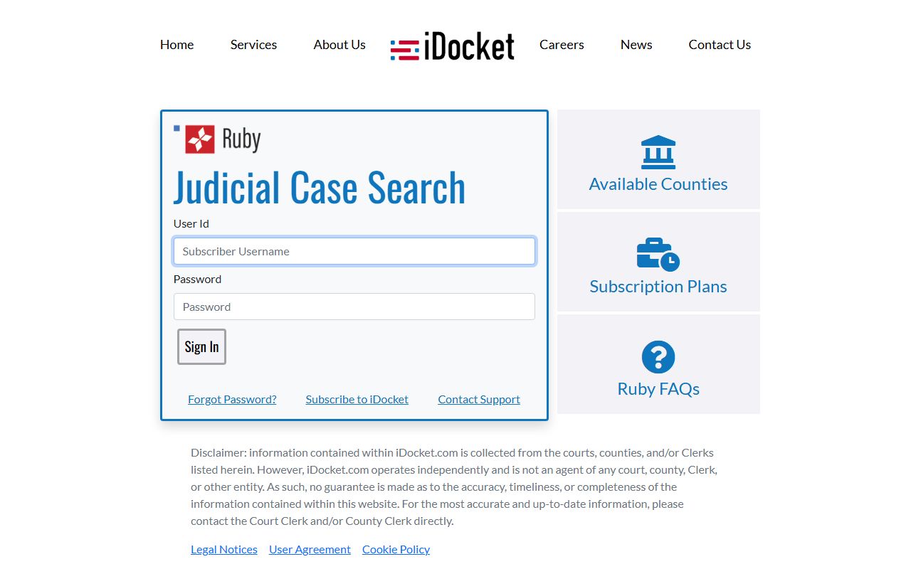 Jackson County court records after arrest iDocket sign in